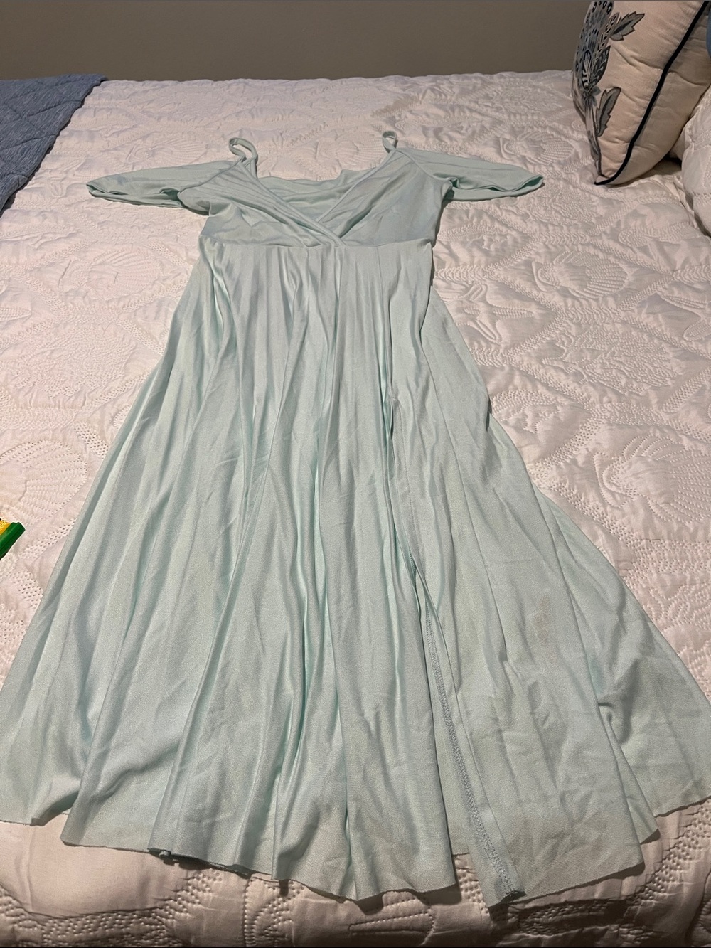 ASOS Pale Mint Off-Shoulder Maxi Dress